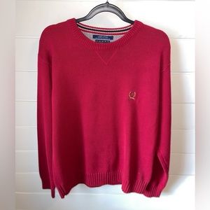 Vintage‎ 90’s Tommy Hilfiger Red Sweater Mens L Large Pullover 100% Cotton Knit